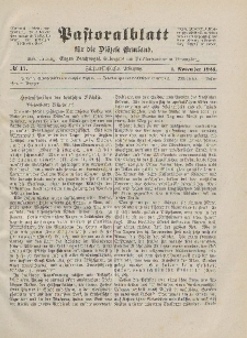 Pastoralblatt für die Diözese Ermland, 55.Jahrgang, 1. November 1923, Nr 11.