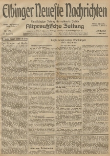Elbinger Neueste Nachrichten, Nr. 102 Mittwoch 15 April 1914 66. Jahrgang