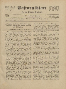 Pastoralblatt für die Diözese Ermland, 56.Jahrgang, 1. Oktober 1924, Nr 10.