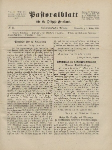 Pastoralblatt für die Diözese Ermland, 57.Jahrgang, 1. März 1925, Nr 3.