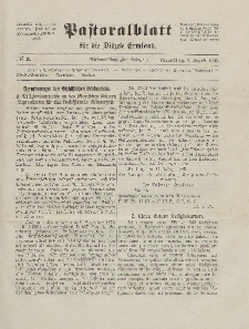 Pastoralblatt für die Diözese Ermland, 57.Jahrgang, 1. August 1925, Nr 8.