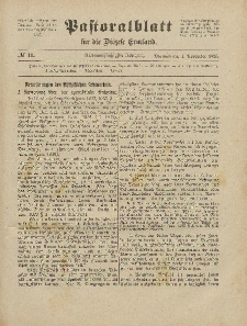 Pastoralblatt für die Diözese Ermland, 57.Jahrgang, 1. November 1925, Nr 11.