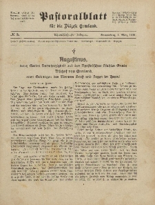 Pastoralblatt für die Diözese Ermland, 58.Jahrgang, 1. März 1926, Nr 3.