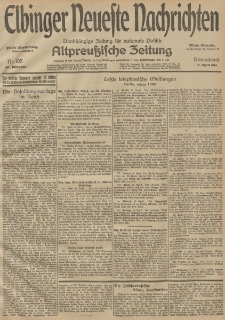 Elbinger Neueste Nachrichten, Nr. 105 Sonnabend 18 April 1914 66. Jahrgang
