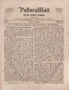 Pastoralblatt für die Diözese Ermland, 5.Jahrgang, 1. März 1873, Nr 5.