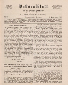Pastoralblatt für die Diözese Ermland, 23.Jahrgang, 1. September 1891. Nr 9