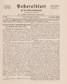 Pastoralblatt für die Diözese Ermland, 23.Jahrgang, 1. Dezember 1891. Nr 10