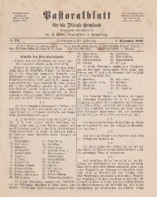 Pastoralblatt für die Diözese Ermland, 23.Jahrgang, 1. Dezember 1891. Nr 12