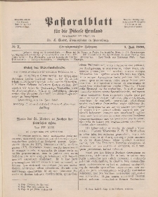 Pastoralblatt für die Diözese Ermland, 24.Jahrgang, 1. Juli 1892. Nr 7