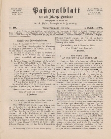 Pastoralblatt für die Diözese Ermland, 24.Jahrgang, 1. Oktober 1892. Nr 10