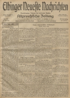 Elbinger Neueste Nachrichten, Nr. 110 Donnerstag 23 April 1914 66. Jahrgang