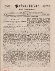 Pastoralblatt für die Diözese Ermland, 9.Jahrgang, 1. Februar 1877, Nr 2.