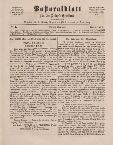 Pastoralblatt für die Diözese Ermland, 9.Jahrgang, 1. April 1877, Nr 4.