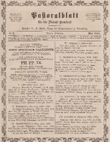 Pastoralblatt für die Diözese Ermland, 9.Jahrgang, 1. Mai 1877, Nr 5.