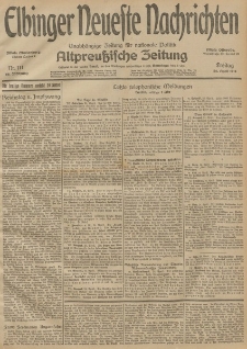 Elbinger Neueste Nachrichten, Nr. 111 Freitag 24 April 1914 66. Jahrgang