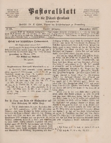 Pastoralblatt für die Diözese Ermland, 9.Jahrgang, 1. November 1877, Nr 11.