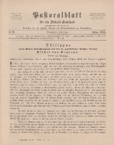 Pastoralblatt für die Diözese Ermland, 13.Jahrgang, März 1881, Nr 3.