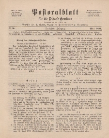 Pastoralblatt für die Diözese Ermland, 13.Jahrgang, Mai 1881, Nr 5.