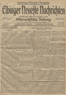 Elbinger Neueste Nachrichten, Nr. 113 Sonntag 26 April 1914 66. Jahrgang