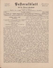 Pastoralblatt für die Diözese Ermland, 14.Jahrgang, März 1882, Nr 3.