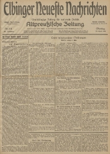 Elbinger Neueste Nachrichten, Nr. 114 Montag 27 April 1914 66. Jahrgang