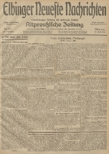 Elbinger Neueste Nachrichten, Nr. 115 Dienstag 28 April 1914 66. Jahrgang
