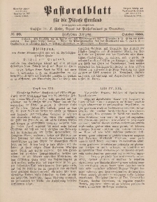 Pastoralblatt für die Diözese Ermland, 15.Jahrgang, 1. Dezember 1883. Nr 10