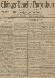 Elbinger Neueste Nachrichten, Nr. 116 Mittwoch 29 April 1914 66. Jahrgang