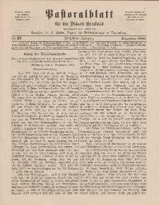 Pastoralblatt für die Diözese Ermland, 15.Jahrgang, 1. Dezember 1883. Nr 12