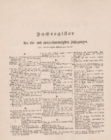 Pastoralblatt für die Diözese Ermland (Sachregister des 21 und 22 Jahrganges)
