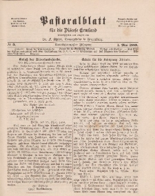 Pastoralblatt für die Diözese Ermland, 21.Jahrgang, 1. Mai 1889, Nr 5.