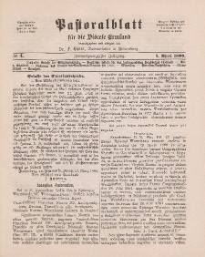 Pastoralblatt für die Diözese Ermland, 22.Jahrgang, 1. April 1890, Nr 4.