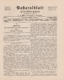 Pastoralblatt für die Diözese Ermland, 22.Jahrgang, 10. Mai 1890, Nr 5.