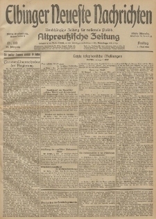 Elbinger Neueste Nachrichten, Nr. 118 Freitag 1 Mai 1914 66. Jahrgang