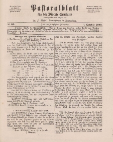 Pastoralblatt für die Diözese Ermland, 22.Jahrgang, 1. Oktober 1890, Nr 10.