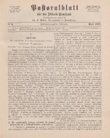 Pastoralblatt für die Diözese Ermland, 25.Jahrgang, April 1893, Nr 4.