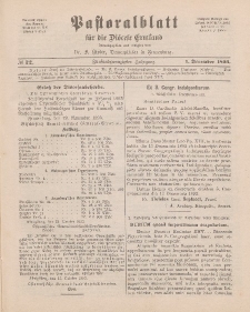 Pastoralblatt für die Diözese Ermland, 25.Jahrgang, 1. Dezember 1893, Nr 12.