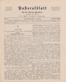 Pastoralblatt für die Diözese Ermland, 26.Jahrgang, 1. April 1894, Nr 4.