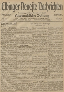 Elbinger Neueste Nachrichten, Nr. 121 Montag 4 Mai 1914 66. Jahrgang