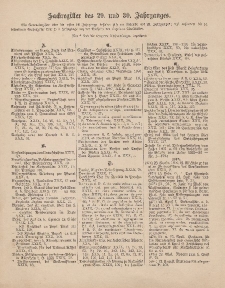 Pastoralblatt für die Diözese Ermland (Sachregister des 29 und 30 Jahrganges)