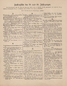 Pastoralblatt für die Diözese Ermland (Sachregister des 29 und 30 Jahrganges)