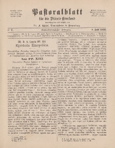 Pastoralblatt für die Diözese Ermland, 29.Jahrgang, 1. Juli 1897, Nr 7.