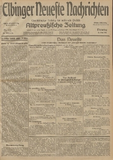 Elbinger Neueste Nachrichten, Nr. 122 Dienstag 5 Mai 1914 66. Jahrgang