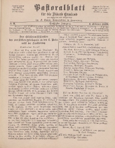 Pastoralblatt für die Diözese Ermland, 30.Jahrgang, 1. Februar 1898, Nr 2.
