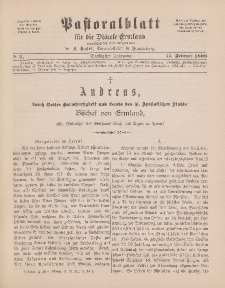 Pastoralblatt für die Diözese Ermland, 30.Jahrgang, 17. Februar 1898, Nr 3.
