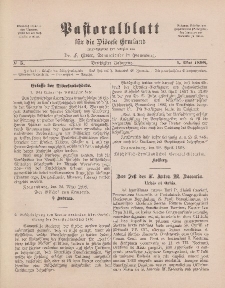 Pastoralblatt für die Diözese Ermland, 30.Jahrgang, 1. Mai 1898, Nr 5.