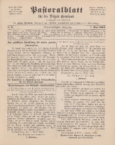 Pastoralblatt für die Diözese Ermland, 34.Jahrgang, 1. Mai 1902, Nr 5.