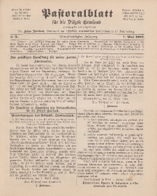 Pastoralblatt für die Diözese Ermland, 34.Jahrgang, 1. Mai 1902, Nr 5.