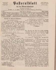 Pastoralblatt für die Diözese Ermland, 17.Jahrgang, März 1885, Nr 3.