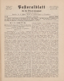 Pastoralblatt für die Diözese Ermland, 18.Jahrgang, Februar 1886, Nr 2.